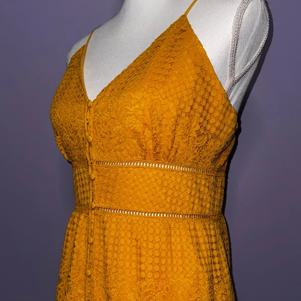 NWT Gianni Bini Mustard Lace Boho Dress - Image 6