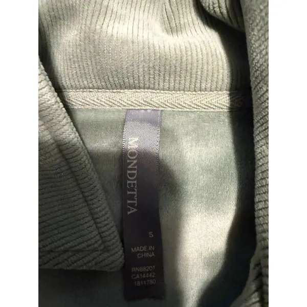 Women’s mondetta sage green ribbed pull over sweater size small - Image 7