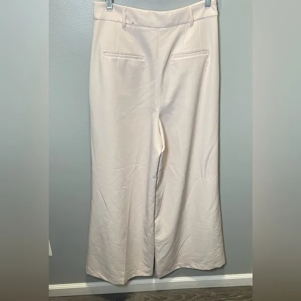 Express NWOT‎ Women's Pink Wide Leg High Rise Pleated Trouser Pants Size 8 - Image 2