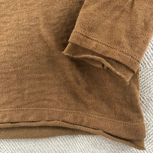 Zara Lightweight Raw Roll Edge Sweater S - Image 8
