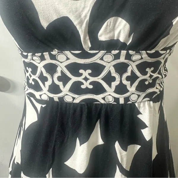 White House Black‎ Market Strapless Maxi Dress XS Black Ivory Y2K Graduation - Image 4