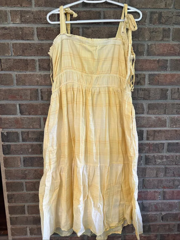 Yellow Tie-Shoulder Sundress - Lightweight Summer Dress - Image 3