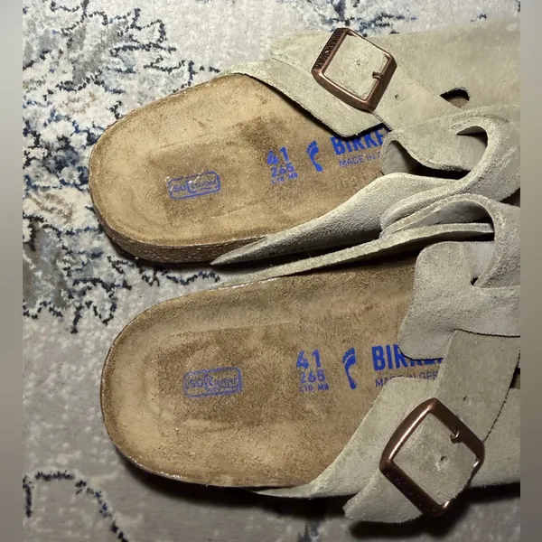 Birkenstock Boston Clogs in Taupe - Image 3