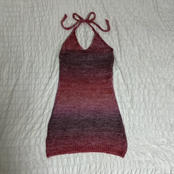 Blair Knitted Halter Mini Dress - Image 3
