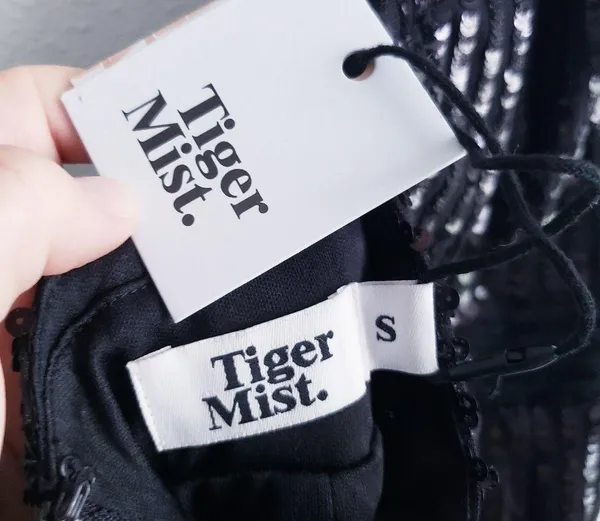 Tiger Mist Portia Sequin-Stripe Cutout Mini Dress - Image 10