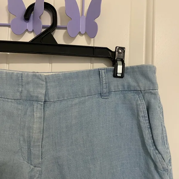 J. Crew women’s 100% cotton‎ light blue thin lightweight summer shorts size 6 - Image 2