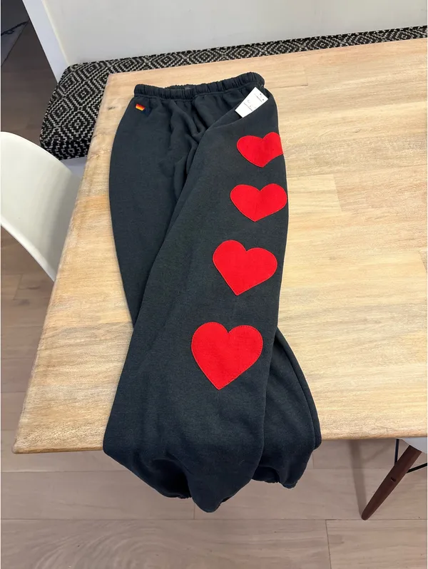 Aviator Nation Heart Stitch Sweatpants NWT - Image 2