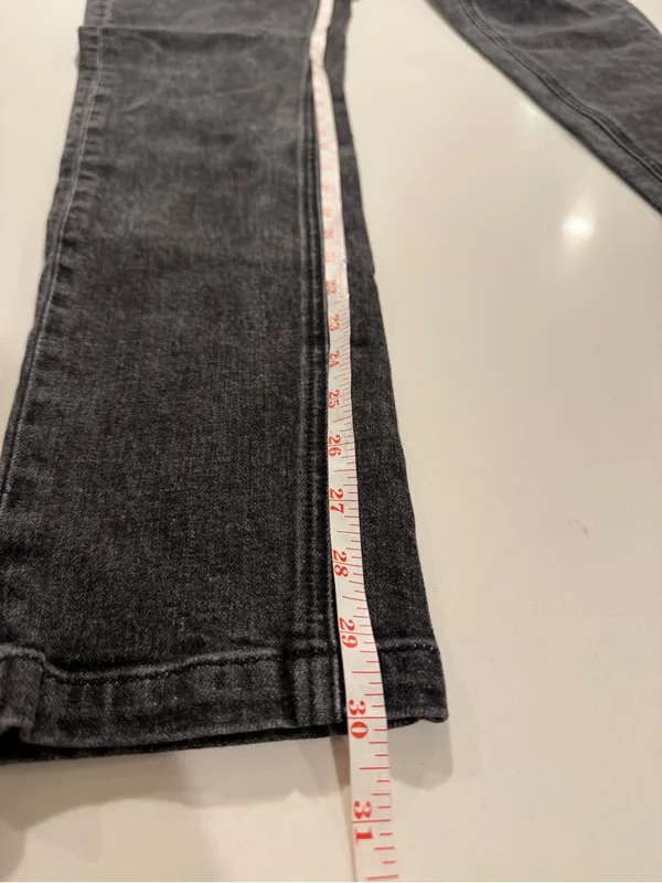 House of CB Bria Distressed High Waist Straight Leg Jeans FadedBlack Slim SizeXS - Image 8
