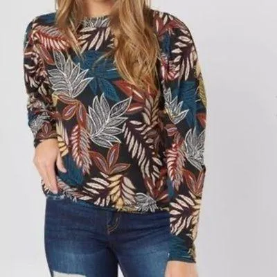 Gimmicks by BKE Sheer Floral Top Size L - Image 2