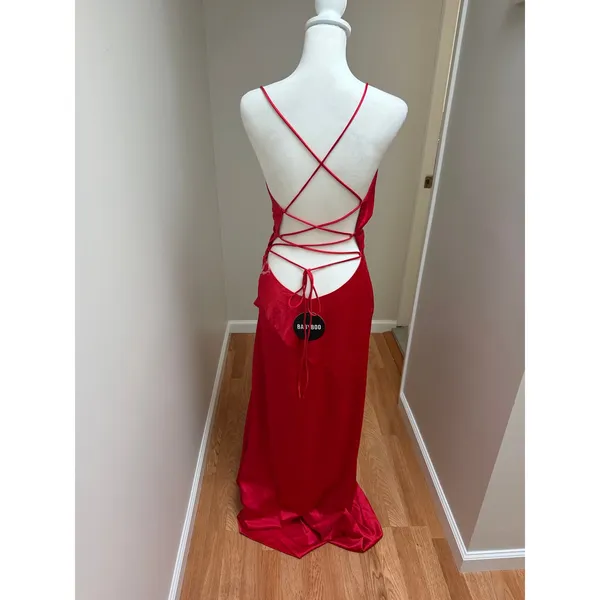 Babyboo SAMIRA MAXI DRESS - Cherry Red NWT Size Large - Image 5