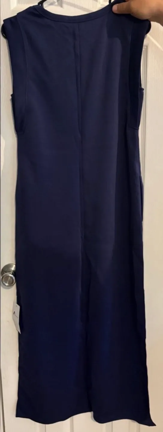 Sleeveless Navy Maxi Dress Blue Size M - Image 6