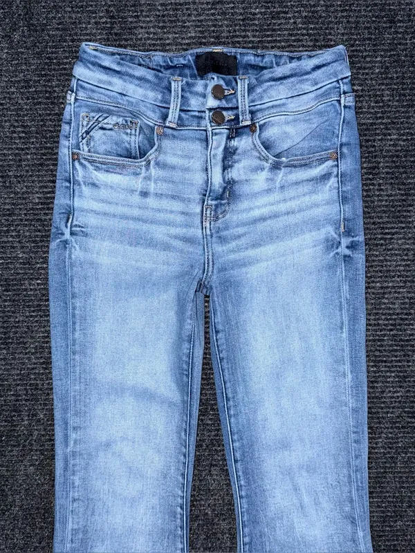 Buckle Black Fit No 35 High Rise Flare Stretch Jeans Sz 26 x 30 SHORT BBW1365S - Image 3