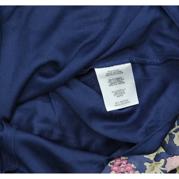 NWT City Studio Blouson Sleeved Square-Neck Fit Flare Dress Navy Blue / Wine M - Image 8