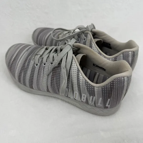 NOBULL Training Shoes Women's Size 10.5‎ Gray Stripe Trainer Sneakers - Image 9