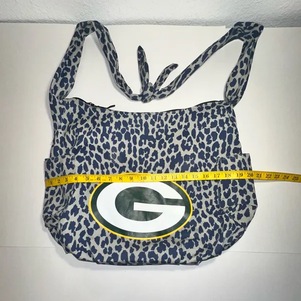 NFL Green Bay Packers Tailgate Canvas‎ Tote Bag Purse Football Beach Gym Leopard - Image 3
