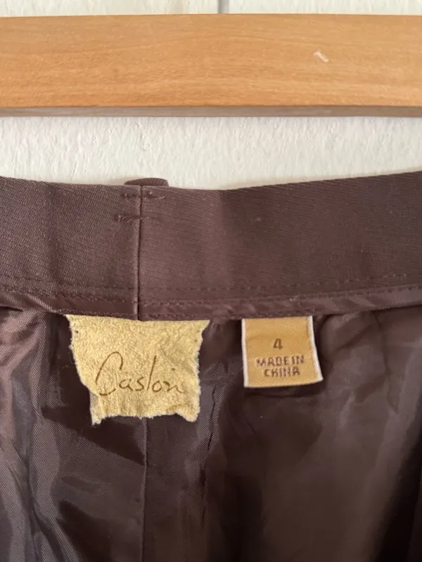 Caslon Dark Brown Pleated Dress Pants - Image 3