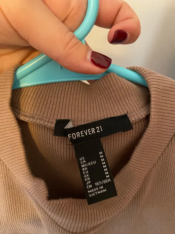 Forever 21 brown Mock Neck Crop Tank Top - Image 3