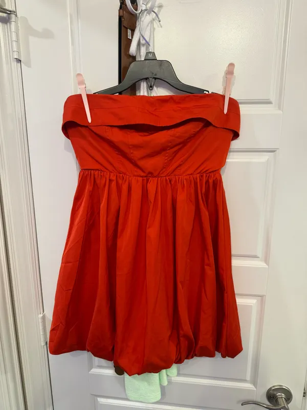 Indie Collection Red Bubble Strapless Dress - Image 2
