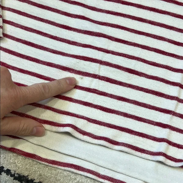 J. Crew Red and White Striped Long Sleeve Top - Image 5