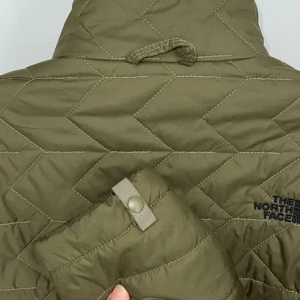 The North Face‎ Quilted Light Weight Jacket Water Resistant Moss Green Medium - Image 6