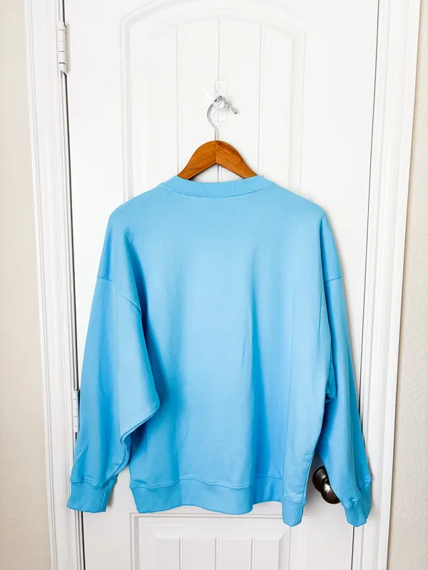 Year of Ours Light Blue Women's Crewneck Sweatshirt Size XS/Small NEW - Image 2