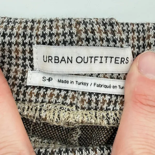 Urban Outfitters UO Casey Kick Flare Pant Brown Houndstooth Women‎ S Pull On - Image 6