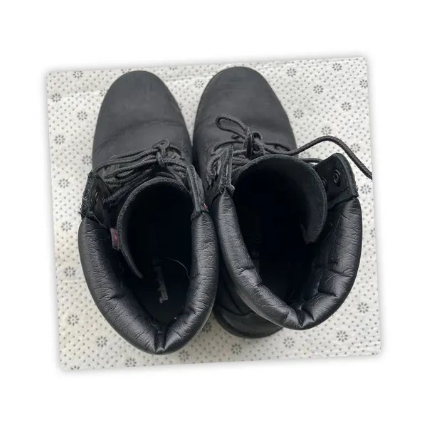 Timberland Ortholite Leather Waterproof Boots‎ Black 7.5M Womens A3340 - Image 2