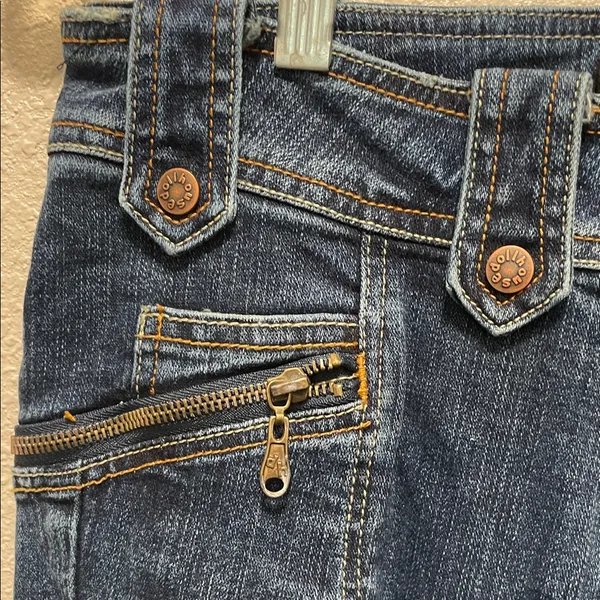 DOLLHOUSE Y2K Vintage Denim Low Rise Flare Jeans Size 7 - Image 8