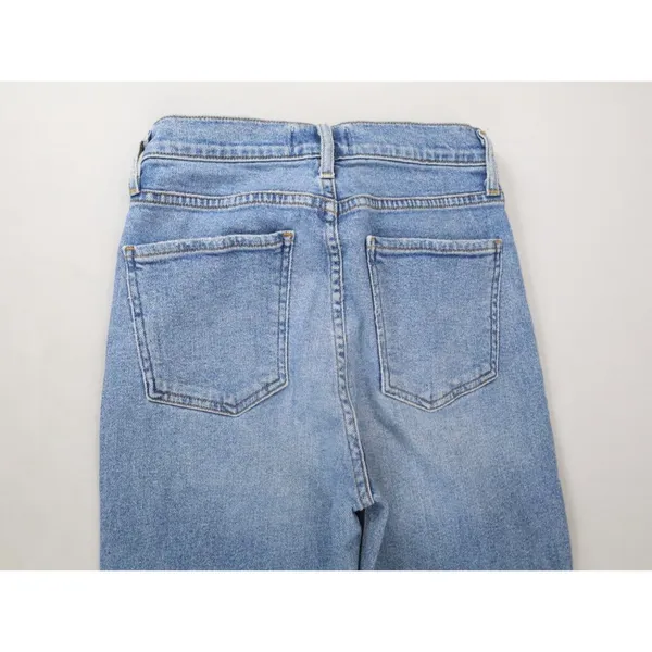 AGOLDE Nico High Rise Slim Fit Jeans Blue Women 24 Button Fly Denim Stretch‎ USA - Image 8