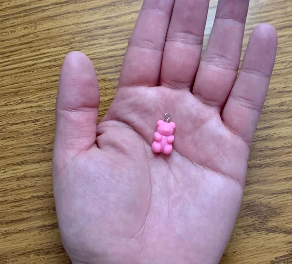 Pink Gummy Bear Charm Pendant - Image 5