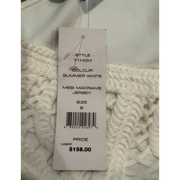 French Connection Mesi Macrame Dress‎ White Size 6 NWT 71HOM Bridal Crochet - Image 8