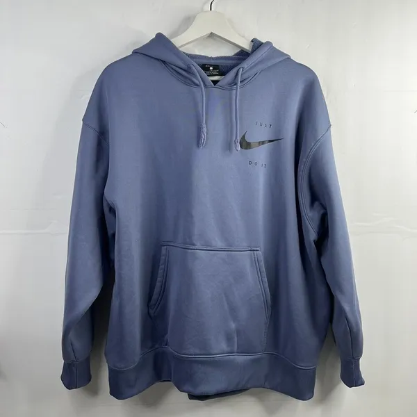 Nike Size L Sweatshirt Hoodie Sportswear Therma Oversized Pull‎ Over DA1452-482 - Image 3