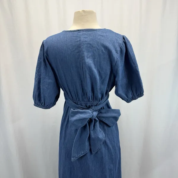 Old Navy Fit & Flare Twist-Front Maxi Dress M Coastal Cowgirl Boho Cottagecore - Image 6