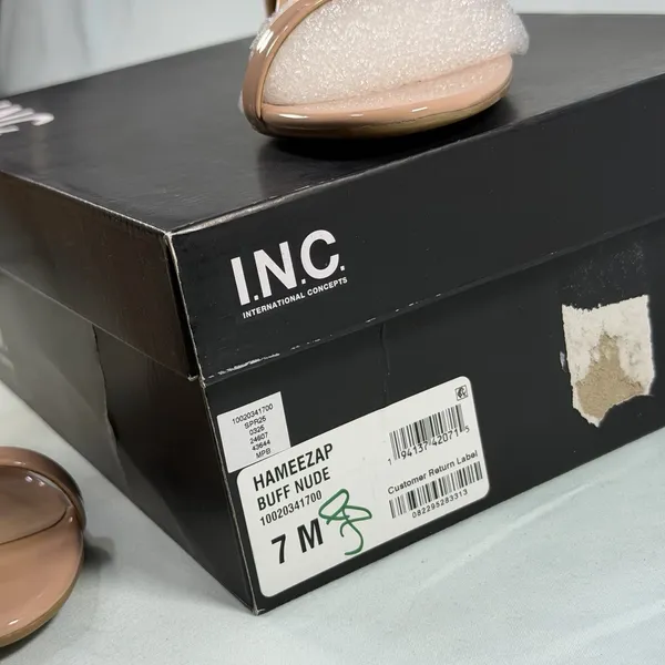 INC International Concepts Size-7M‎ Women's Hameeza Dress Sandals Nude Beige - Image 3