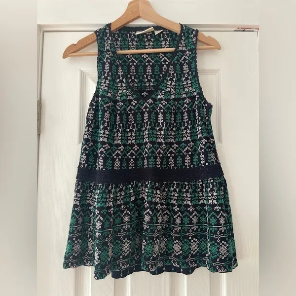 Maeve Extra Small Tunic Viscose‎ Navy with Green Excellent Condition - Image 5