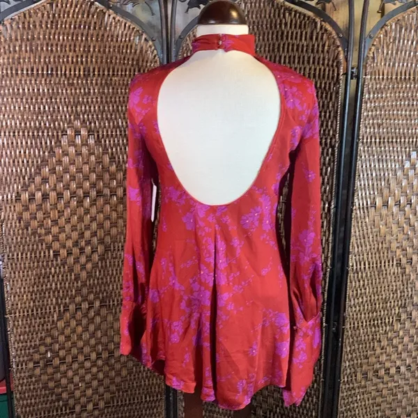 NWT Free People Romantic Combo Red and Purple Dress Size XS - Image 7