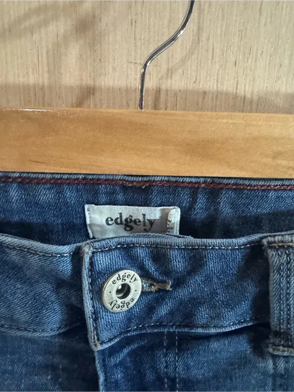 Women’s Edgely Medium Wash Straight-Leg Cargo Ankle Jeans Size 16W - Image 2