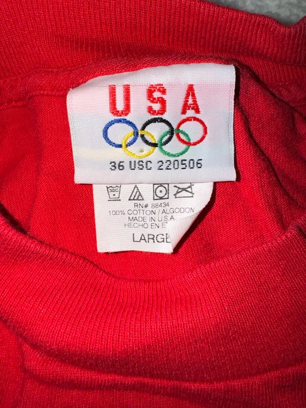 Olympics shirt Red Size L - Image 4