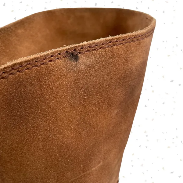 Freebird by Steven Brock Boots Brown Tan Suede Tall Heel Leather OTK Fall Boho 9 - Image 10
