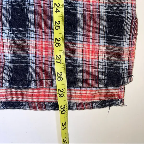Little Bit of Sugar Red Plaid Sequin Tunic Flannel Shirt - Image 12
