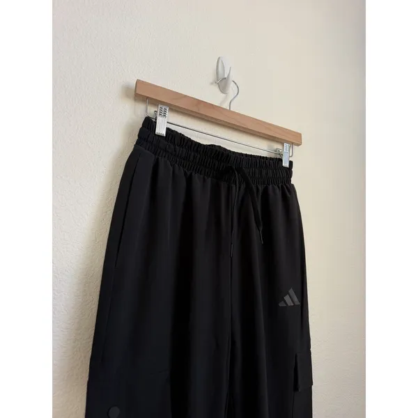 Adidas Women W WVN Cargo Pants Black Training Joggers XS NEW - Image 3