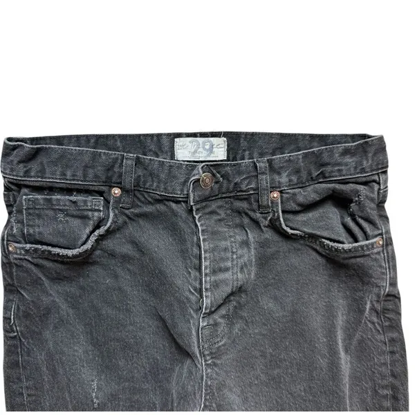Womens Free People We The Free Distressed Black Straight Leg Jeans - Sz 29 - Image 2