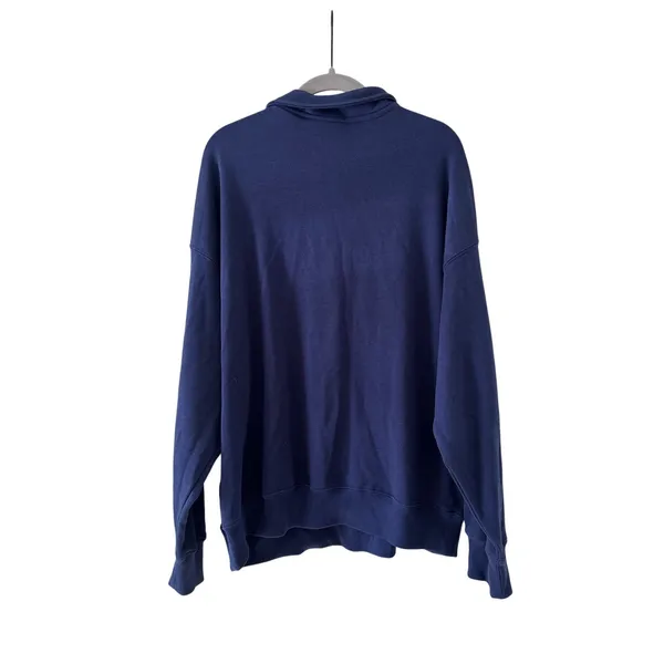 Champion Navy Blue Pullover Button Down Shirt L - Image 8
