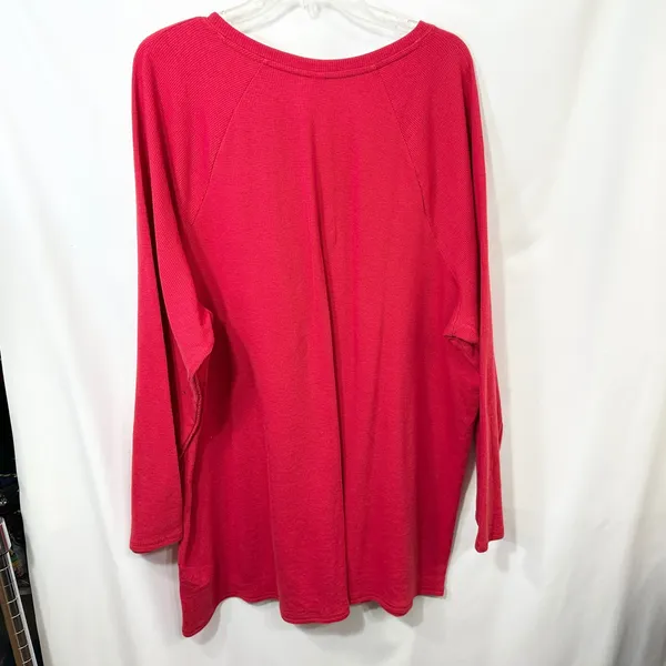 Cacique Sleep‎ Plus Size 26/28 Pajama Set Red Waffle Henley Plaid Leggings 1324 - Image 9