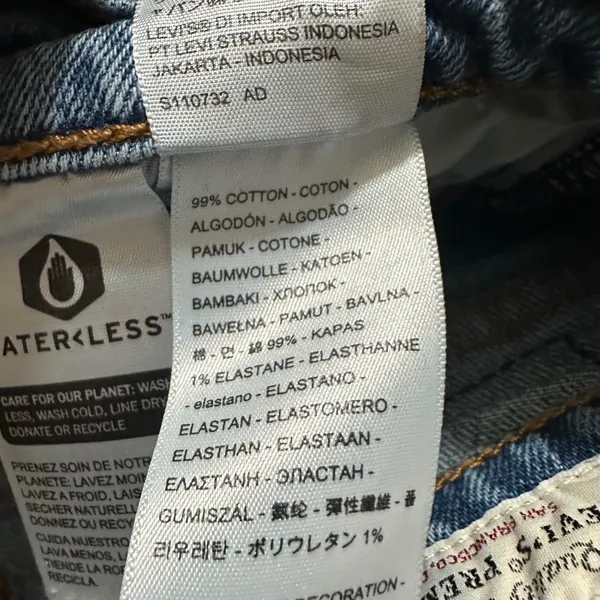 Levi's | Premium Blue Medium Wash Button‎ Fly Wedgie Straight Jeans, Size 25 - Image 6