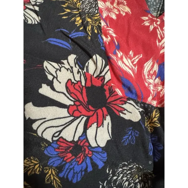 Anthropologie Dolan‎ Women Shirt Medium Ruffle Floral Red Romantic Tiered Boho - Image 10