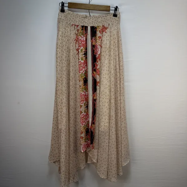 Free People Lovely Lady Maxi Skirt Size XS Asymmetrical Flowy‎ Floral Chiffon - Image 6