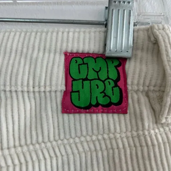 Empyre Tori Size 0 Off White Corduroy Skate Pants Baggy Y2K 90s - Image 8