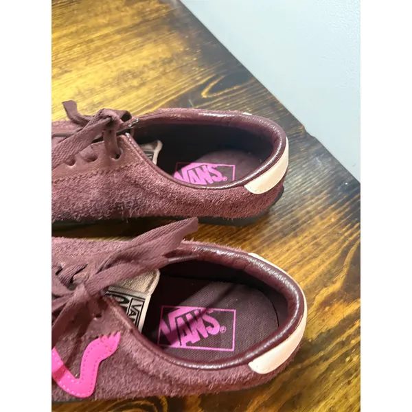 Vans Burgundy And‎ Pink Sneakers Size 7 - Image 5