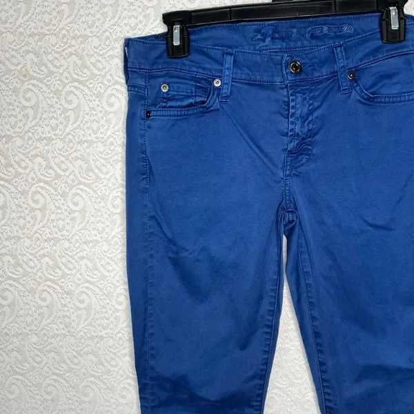 7 For All Mankind Blue Gwenevere Skinny Jeans Size 28 - Image 3